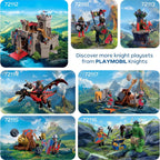 Playmobil Knights Siyah Ejderha ve Şövalye 72114 | 18 Parça Alev Fırlatmalı Oyun Seti
