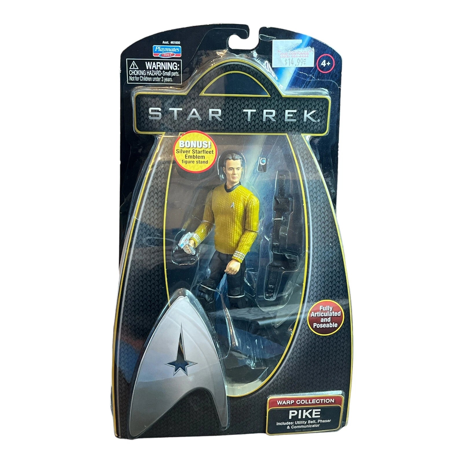 Star Trek Warp Collection Pike Aksiyon Figürü | Playmates Toys | Tam Hareketli Koleksiyon Figürü