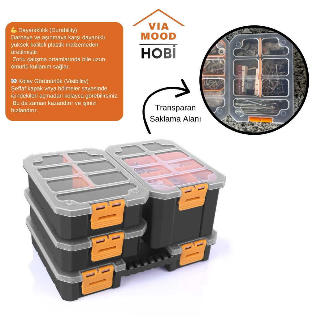 4'LÜ SLİM ORGANİZER SET (ASR-2100) 4 Organizer Bir Arada